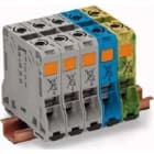 WAGO ITALIA SRL - WAG285-159 SET TRIFASE 50MMQ DIN35 GRIGIO BLU GIAL-