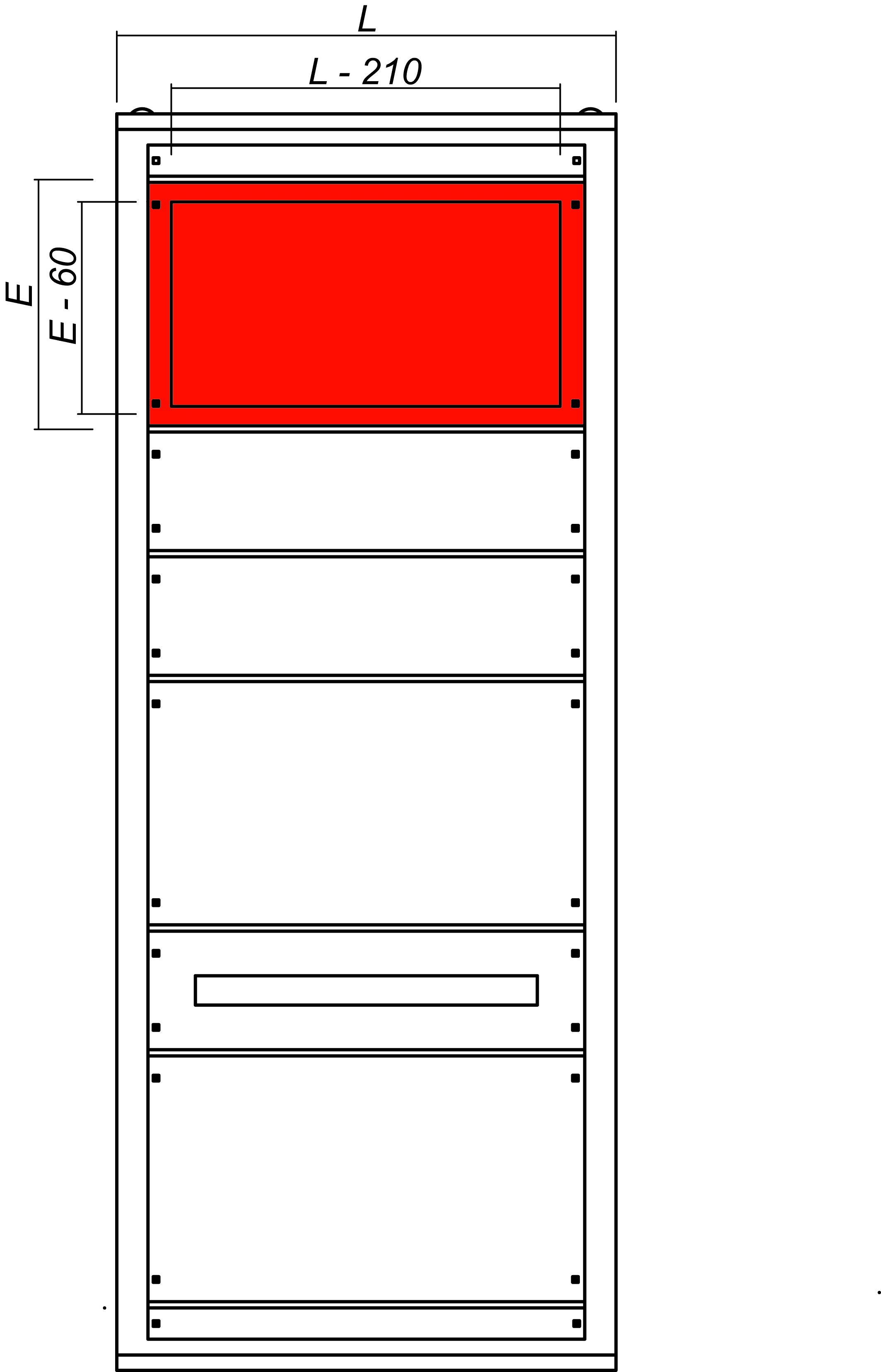 DKC-RAMBLOCK - RMBR5PA6060 Pannello modulare di arretramento, dimensioni 600 x 600 mm (AxL)