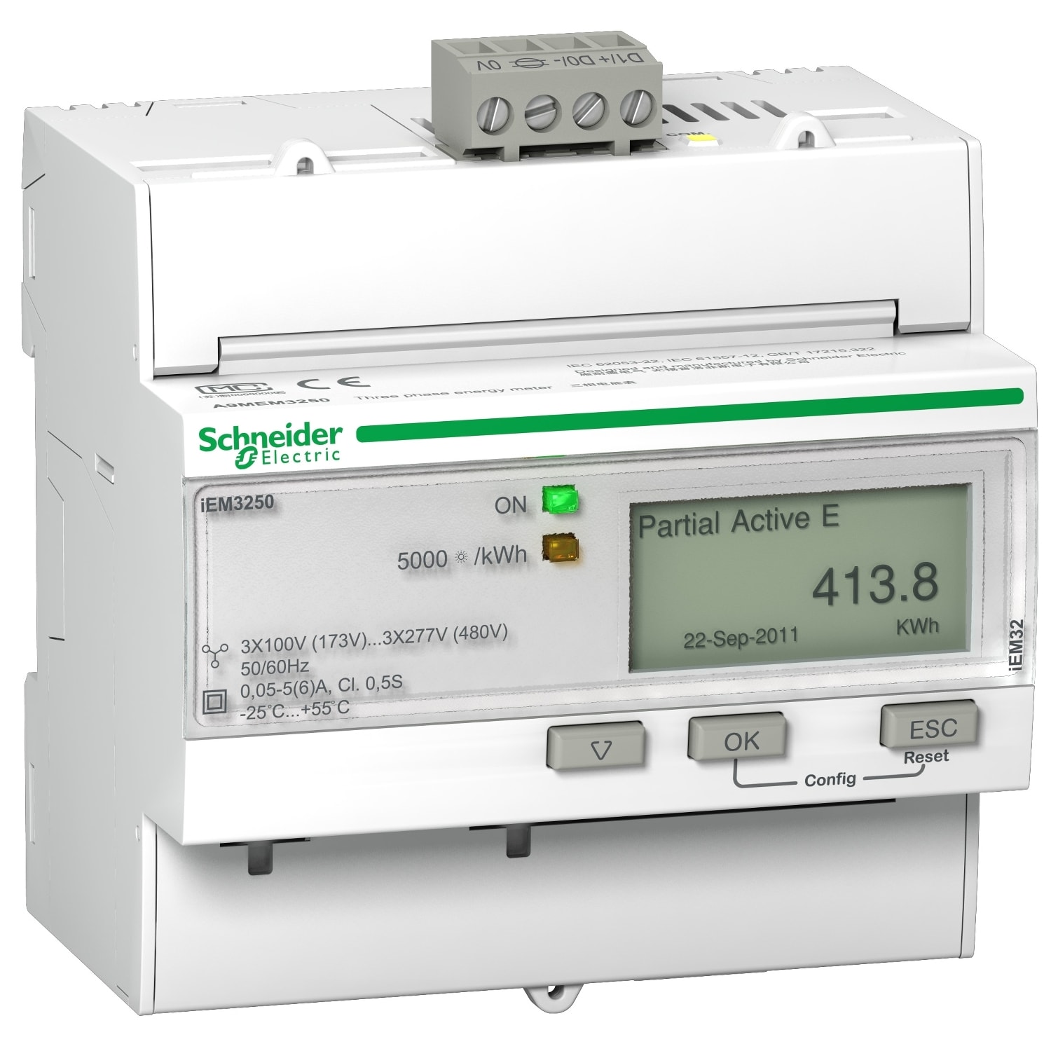 SCHNEIDER ELECTRIC - SNRA9MEM3250 IEM3250 3P+N INS.TA, RES., MODBUS