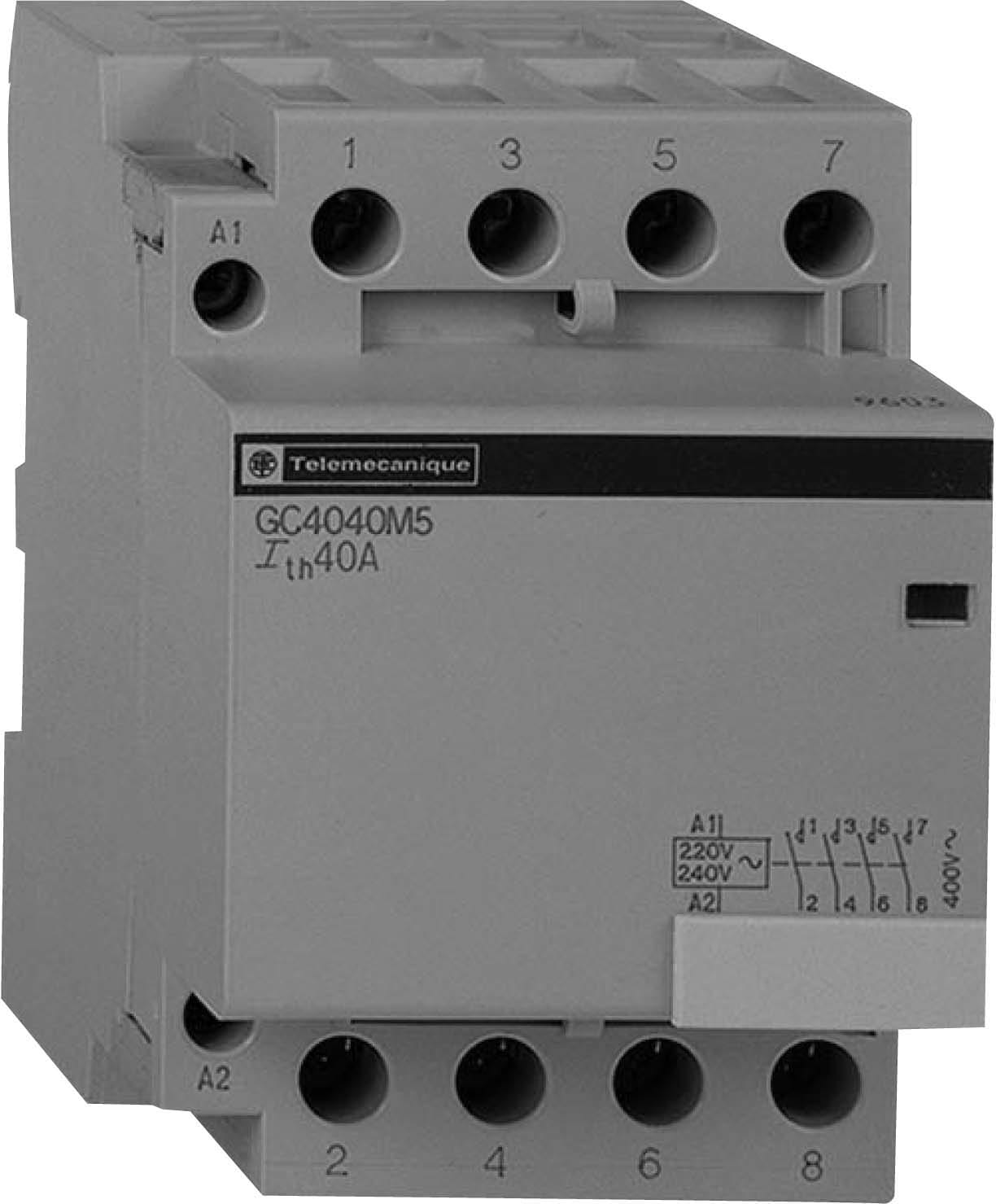 SCHNEIDER ELECTRIC - SNRGC4040M5 CONTATTORE 40A 4F 220/240V