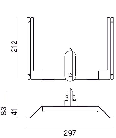 NOBILE ITALIA - NOBS312/BI KIT SUPPORTO PER PANEL 30X120 PER BINARI