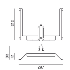 NOBILE ITALIA - NOBS312/BI KIT SUPPORTO PER PANEL 30X120 PER BINARI