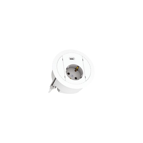URMET SPA - UTD12067/31CB 1XSCHUKO ROUND B 1XUSB TIPO A