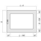 DKC-RAMBLOCK - RMBR5CPMTE6600 Porta modulare con finestra trasparente, dimensioni 600 x 600 mm (LxA)