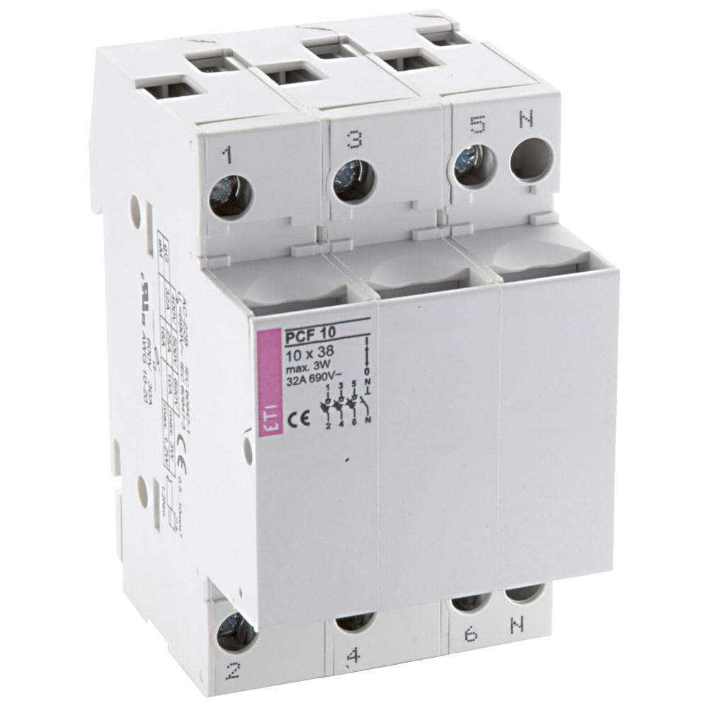 OMEGA FUSIBILI SPA - OMFQE13813 SEZIONATORE PCF 10X38 3P+N