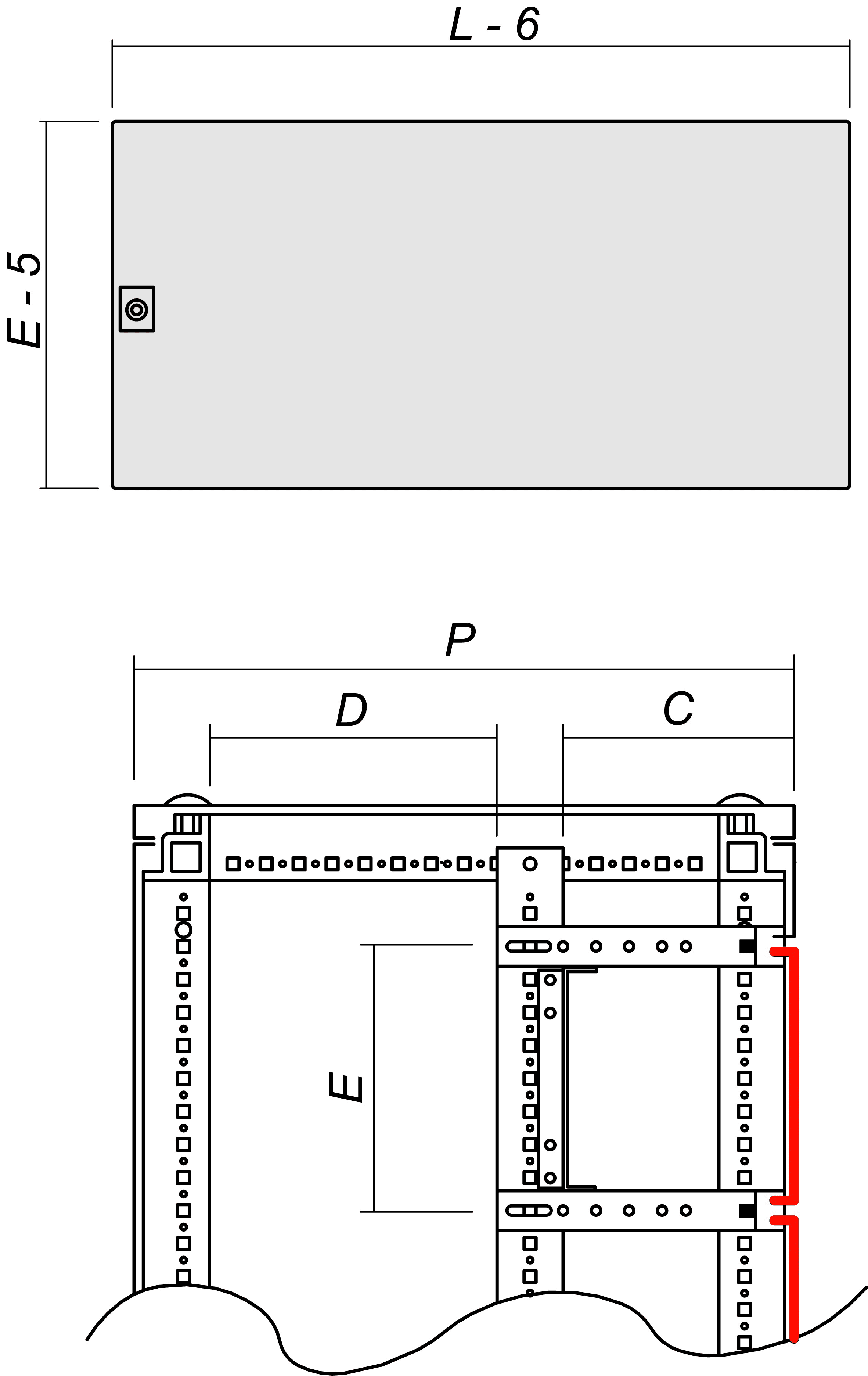 DKC-RAMBLOCK - RMBR5CPME6600 PORT. MODULARE L.600 H.600 MM.
