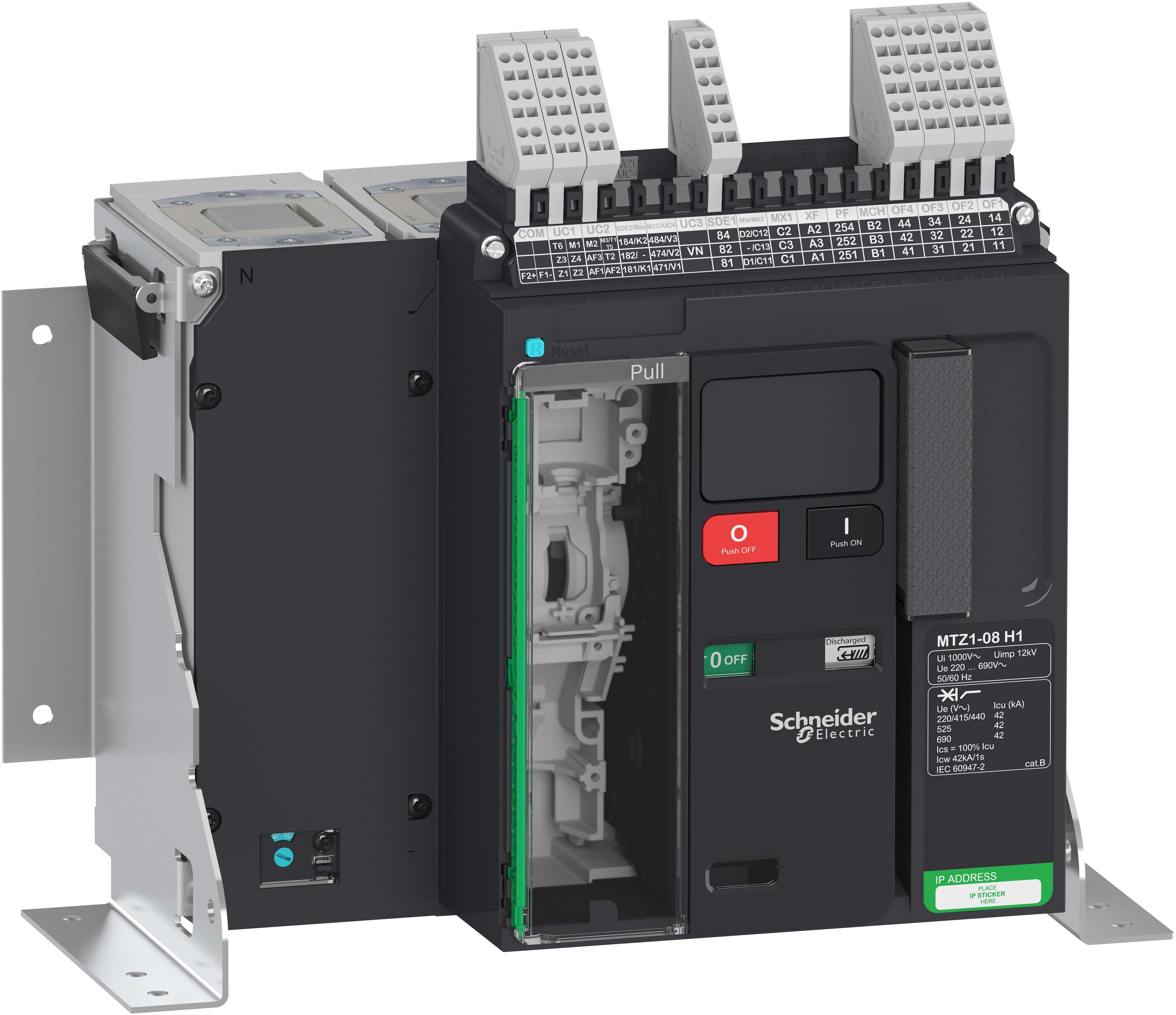 SCHNEIDER ELECTRIC - SNRLV847125 MTZ1 08 H1 4P FISSO SENZA MICROLOGIC