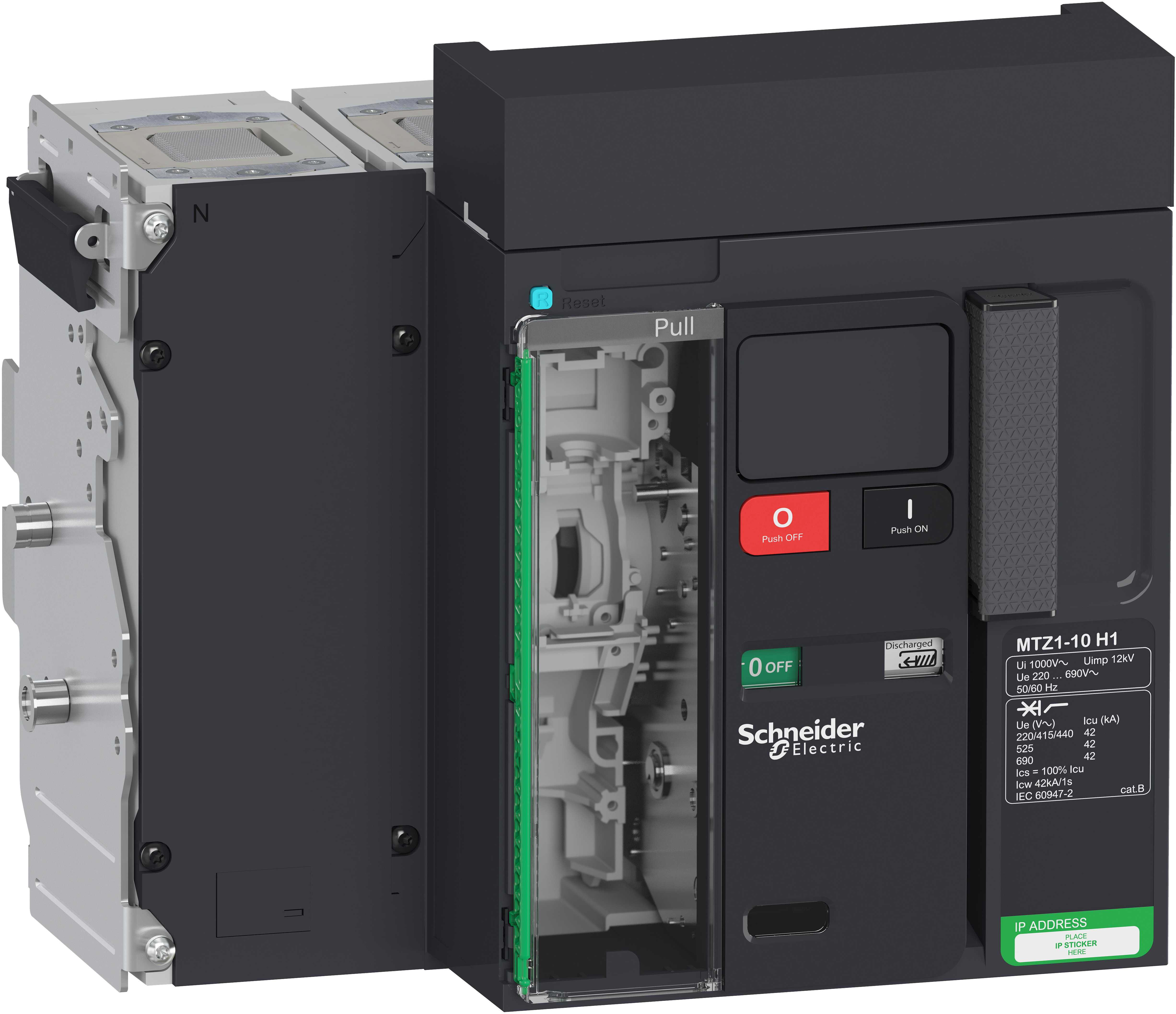 SCHNEIDER ELECTRIC - SNRLV847225 MTZ1 10 H1 4P ESTR SENZA MICROLOGIC