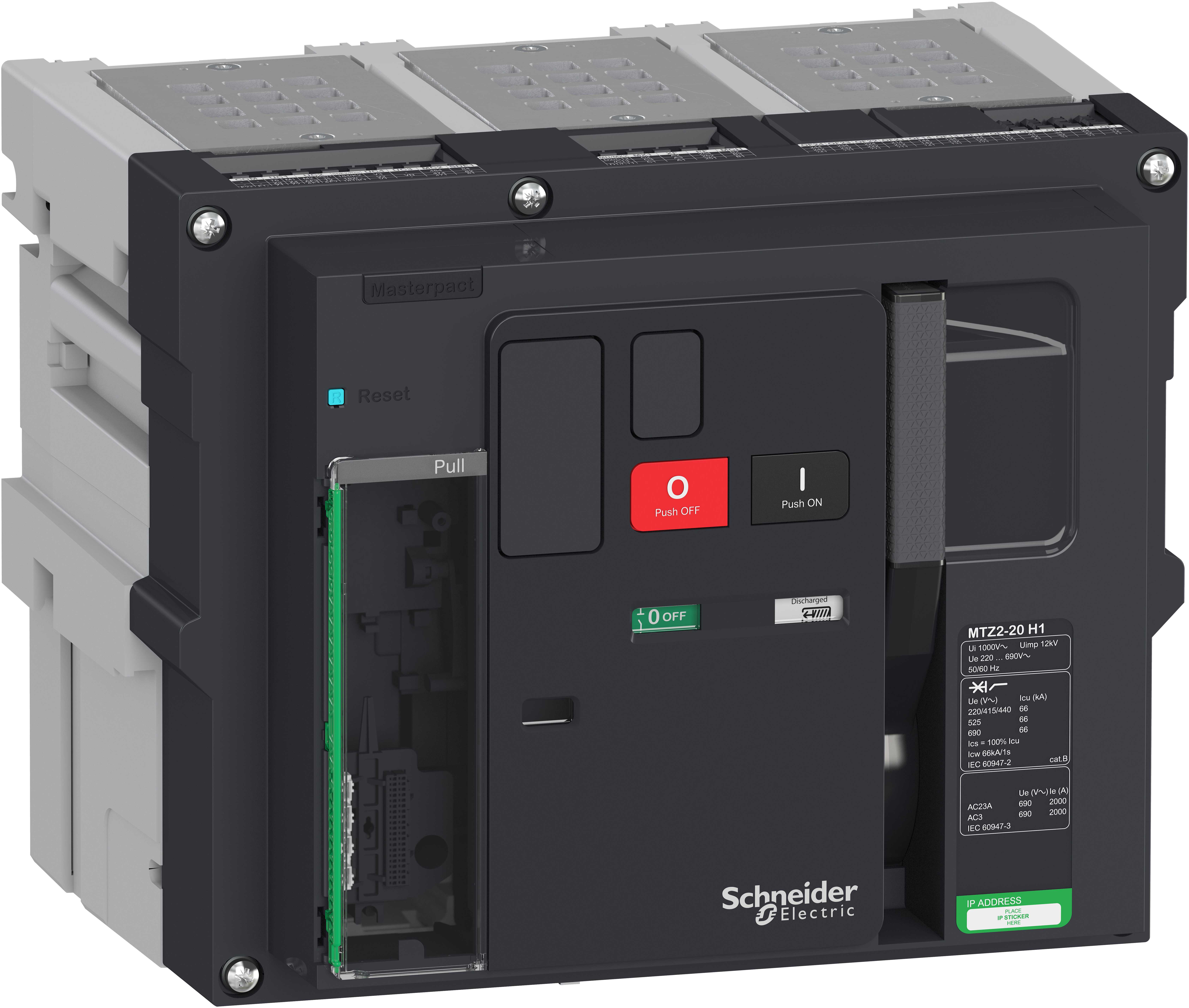 SCHNEIDER ELECTRIC - SNRLV848287 MTZ2 20 H1 3P ESTR SENZA MICROLOGIC
