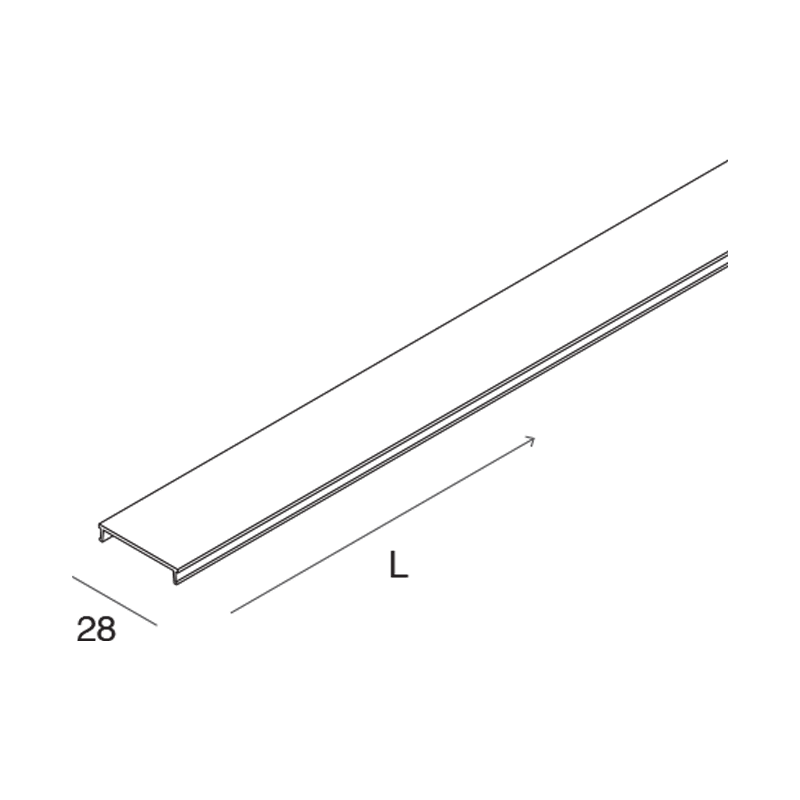 NOVALUX SPA - NOX105423.99 PROFILED: MACRO SCHERMO OPALE L=6000