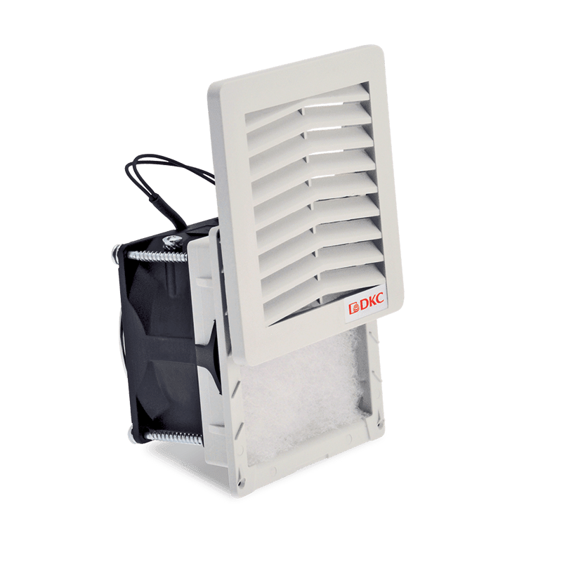 DKC-RAMKLIMA - KLMR5KV0824 Filtro di dimensioni 110 x 110 mm, con ventilatore 24Vac