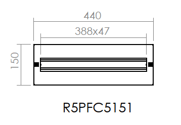 DKC-RAMBLOCK - RMBR5PFC5151 PORTA DISTRIBUZIONE 500X150 DIN 21 MODUL