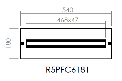 DKC-RAMBLOCK - RMBR5PFC6181 PORTA DISTRIBUZIONE 600X180 DIN 26 MODUL