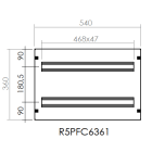 DKC-RAMBLOCK - RMBR5PFC6361 PORTA DISTRIBUZIONE 600X360 DIN 52 MODUL