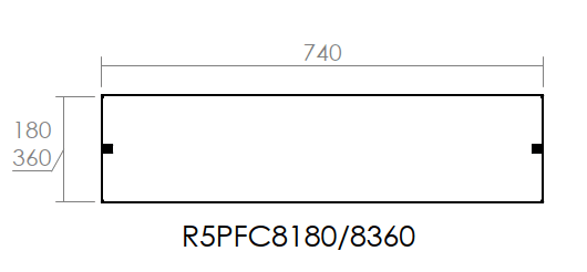 DKC-RAMBLOCK - RMBR5PFC8180 PORTA DISTRIBUZIONE 800X180 CIECA