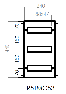 DKC-RAMBLOCK - RMBR5TMC53 TELAIO 10 MODULI X 3