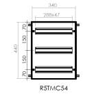 DKC-RAMBLOCK - RMBR5TMC54 TELAIO 16 MODULI X 3