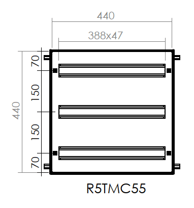 DKC-RAMBLOCK - RMBR5TM66 TELAIO 26 MODULI X 3