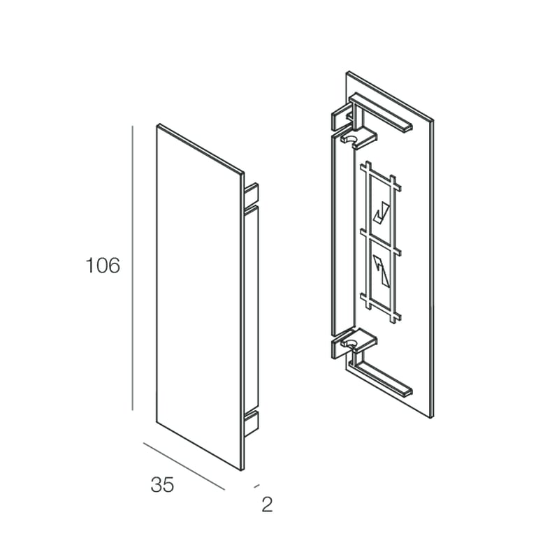 NOVALUX SPA - NOX111428.01 RECTA STRIP LED / TESTATE TERMINALI (2 pz.) (Garanzia: 5 anni )
