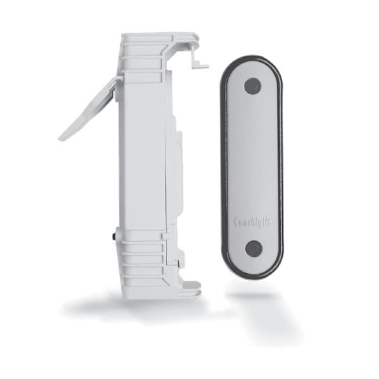 CONCHIGLIA - CON052502010 Serie RESET - Morsettiera + portello a filo palo diametro 88-94 mm, 4 poli, 1 fusibile