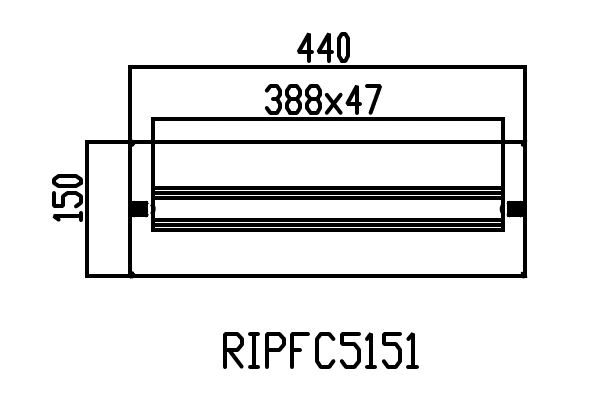 DKC-RAMBLOCK - RMBRIPFC51511 PORTA DISTR. 500X150 DIN 21 MOD. AISI 30