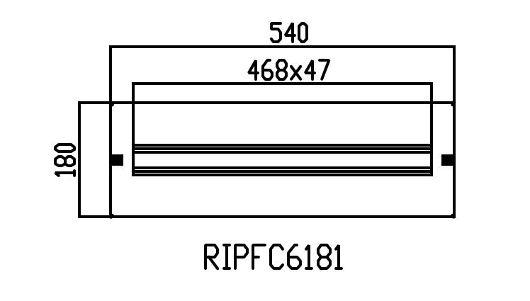 DKC-RAMBLOCK - RMBRIPFC61811 Pannello distribuzione INOX AISI 304, DIN 26 moduli, dimensioni 600 x 180 mm (LxA)
