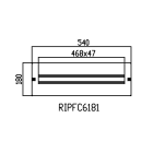 DKC-RAMBLOCK - RMBRIPFC61811 PORTA DISTR. 600X180 DIN 26 MOD. AISI 30