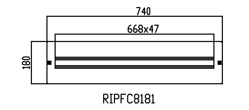 DKC-RAMBLOCK - RMBRIPFC81811 PORTA DISTR. 800X180 DIN 36 MOD. AISI 30