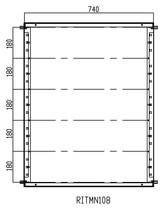 DKC-RAMBLOCK - RMBRITMN1081 TELAIO MODULARE 1000X800 AISI 304