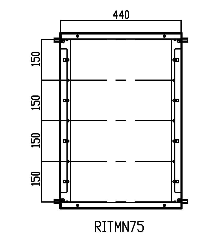 DKC-RAMBLOCK - RMBRITMN751 TELAIO MODULARE 700X500 AISI 304