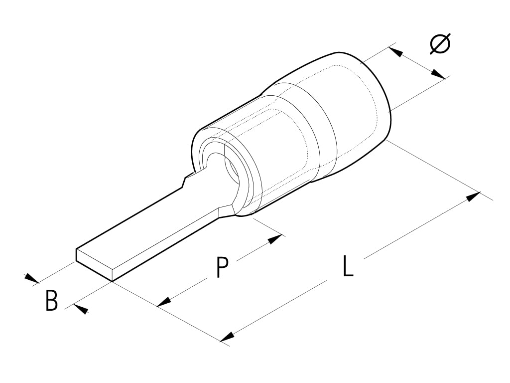 CEMBRE SPA - CEMRKY-PP16/23 CAPOCORDA RINF.ROSSO PUNT.PIATTO 18X2,2M