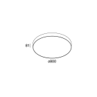 NOVALUX SRL - NOX104416.01 ROTO: LED D/I 105W 4K BIA D=800