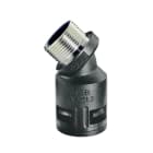COSMEC - CSM5028-1725NM Raccordo curvo a 45° con filetto maschio metallico, Metrico 25 x 1,5 mm , IP68, nero, AD21,2