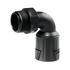COSMEC - CSM5029L-4863N Raccordo curvo a 90° ECO, filetto maschio plastico, Metrico 63 x 1,5 mm , IP68, nero, AD54,5