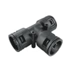 COSMEC - CSM5033-121212NPA Raccordo di distribuzione a T in poliammide, IP68, nero, AD15,8-15,8-15,8