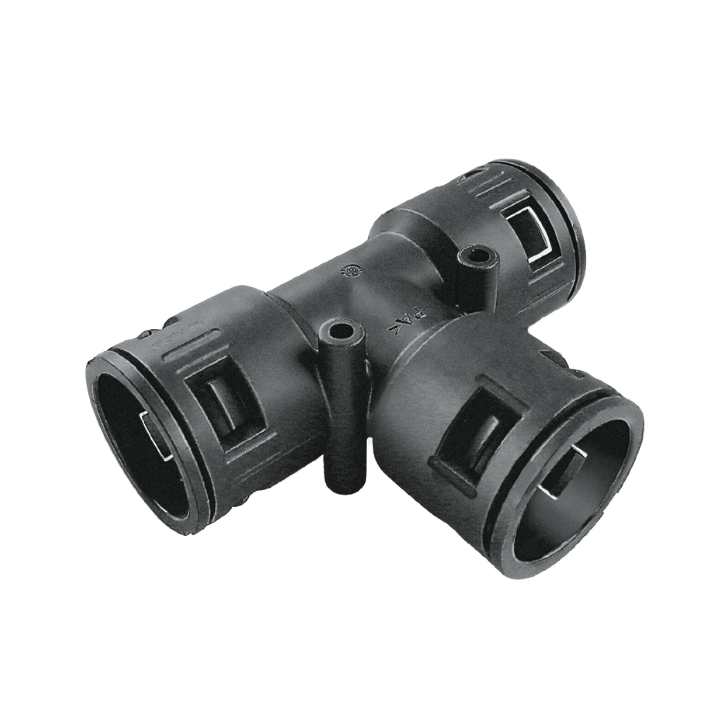 COSMEC - CSM5033-484848NPA Raccordo di distribuzione a T in poliammide, IP68, nero, AD54,5-54,5-54,5