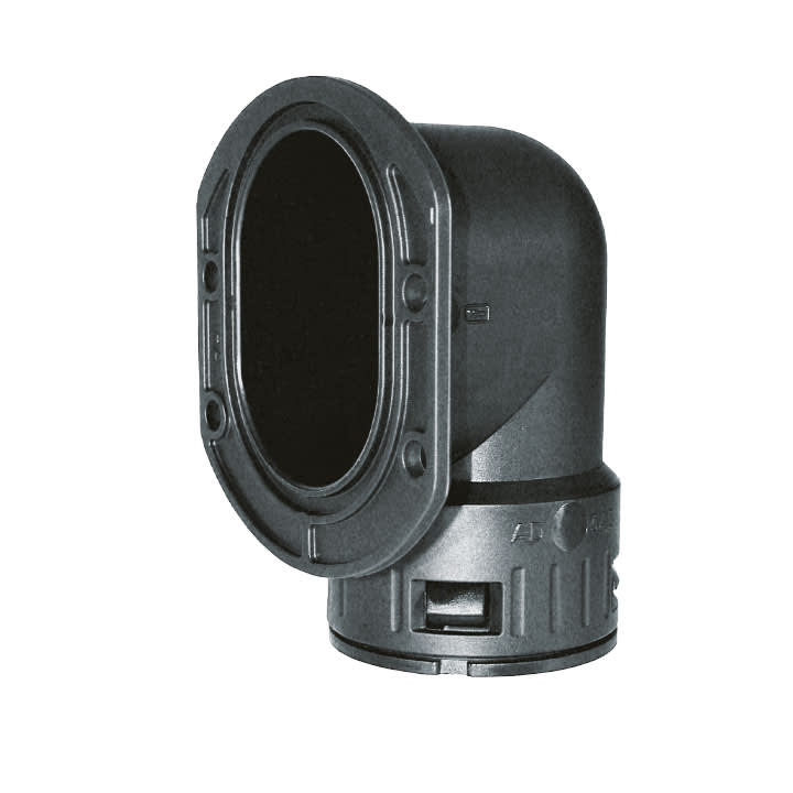 COSMEC - CSM5027-23N67 RACCORDI IP 67 FLANG. 90? D.23,0 NERO