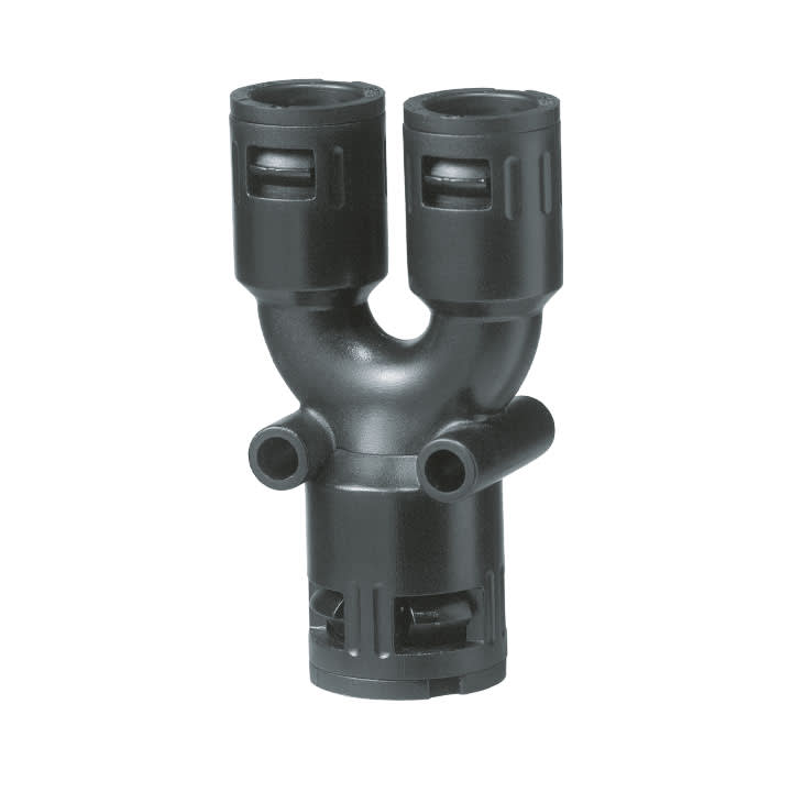 COSMEC - CSM5025-282834NPA Raccordo di distribuzione a Y-PA, IP68, nero, AD28,5-28,5-34,5