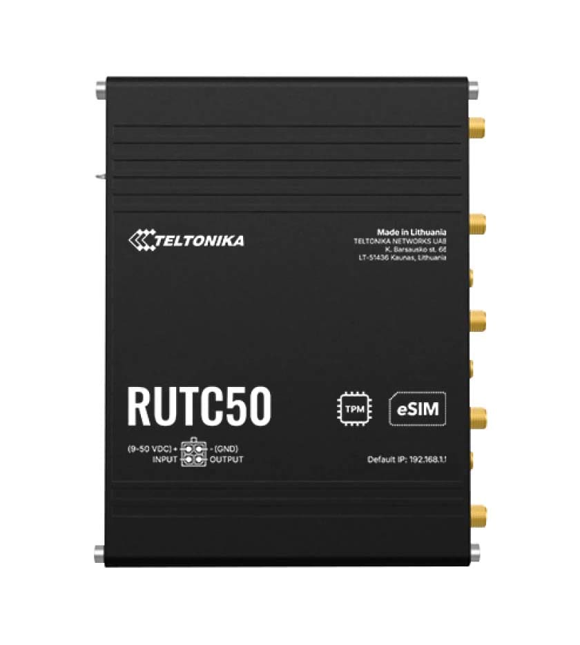 TELTONIKA NETWORKS - TTKRUTC50200000 ROUTER INDUSTRIALE 5G DUAL-BAND WIFI 6
