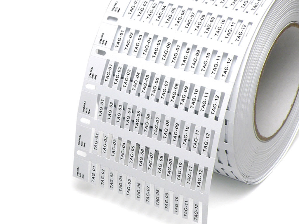 CEMBRE SPA - CEM44047B TARGHETTE SEGNACAVO CON TUBETTO, SERIE FLAT, PREFUSTELLATE, PER TUBETTI PMF, IN PVC RIGIDO