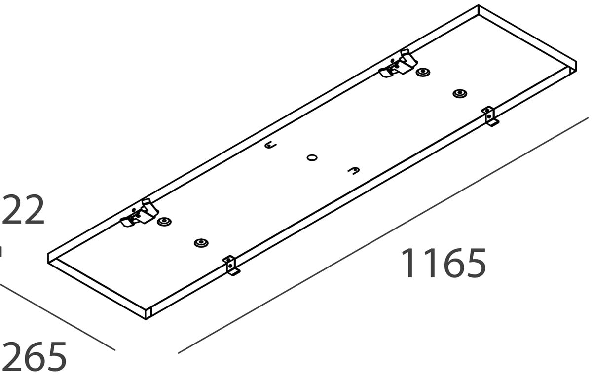 NOVALUX SPA - NOX104109.01 KIT PER INSTALLAZIONE A PLAFONE