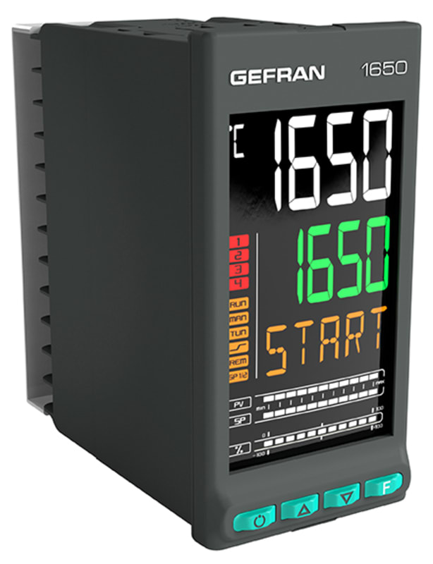 GEFRAN SPA - GEFF067128 Programmatore e Regolatore PID doppio loop, 1/8 DIN
