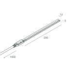 NOVALUX SPA - NOX100961.99 STRIP LED 230V 18 W/m SMD 2835 (140 LED/m) Biadesivo - sezionabile ogni 200mm (28 LED) IN CASO DI TAGLIO DELLA STRIP LED 230V PREVEDERE ACCESSORI PE