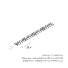 NOVALUX SPA - NOX100942.99 STRIP LED 22W/m 24Vdc SMD 2835 (238 LED/m) da dissipare obbligatoriamente tramite profili in alluminio a catalogo. IP20 CRI80. Garanzia 5 anni.