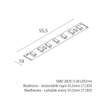 NOVALUX SPA - NOX100920.99 STRIP LED 11,5W/m SMD 2835 (126 LED/m) 24V, da dissipare obbligatoriamente tramite profili in alluminio a catalogo. IP20 CRI90. Garanzia 5 anni.