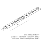 NOVALUX SRL - NOX100909.99 STRIP LED: 9,6W/M-24V-20M-3K