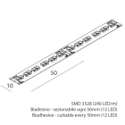 NOVALUX SPA - NOX102109.99 STRIP LED TUNABLE WHITE 19,2W/m SMD 3528 (240 LED/m) 24V, da dissipare obbligatoriamente tramite profili in alluminio a catalogo. 3000K/5700K, IP20 CR