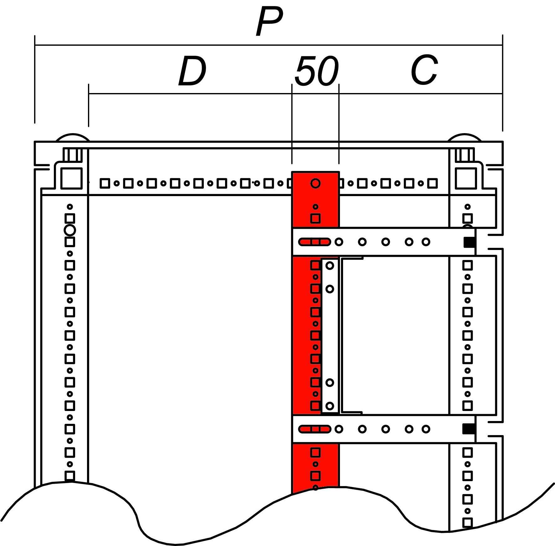 DKC-RAMBLOCK - RMBRZPDV22 PROFILI VERTICALI (2PZ.)