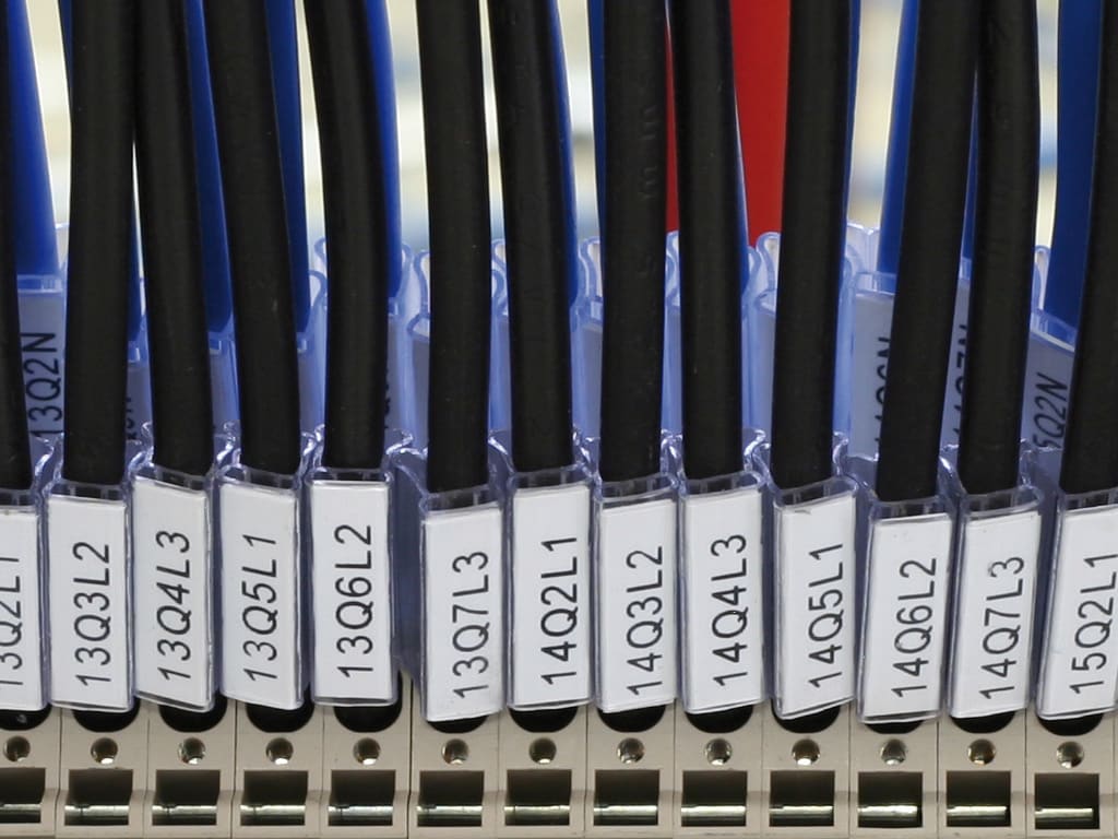 CEMBRE SPA - CEM42097B-HF TARGHETTE SEGNACAVO, SERIE FLAT, PREFUSTELLATE, PER TUBETTI PMF, IN POLICARBONATO, HALOGEN FREE, 4x30mm, BIANCO PC10050WH