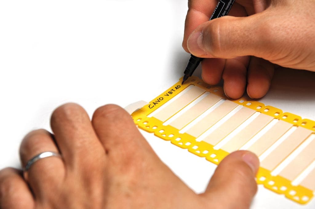 CEMBRE SPA - CEM5515-YE TARG.FASCETTABILI MS-ETF GIALLO 100X15